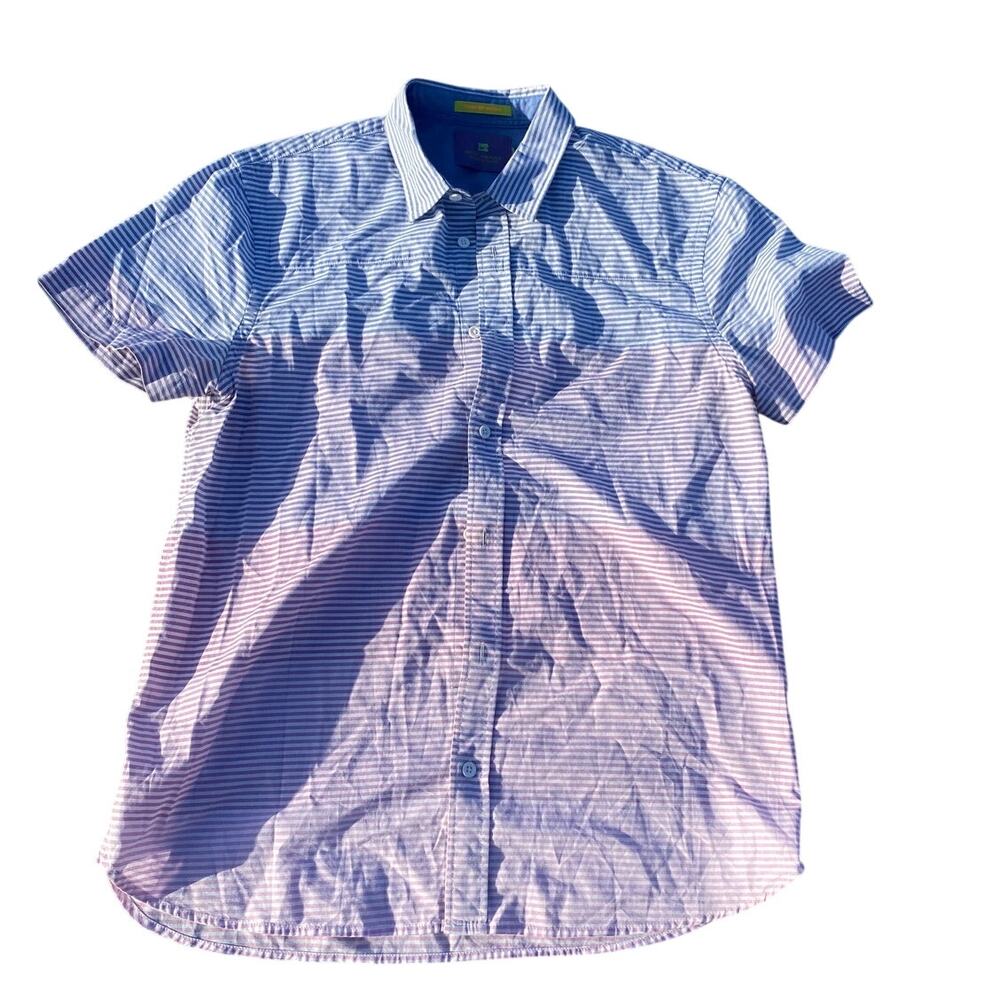 Men's Scotch & Soda Everyday Holiday Short Sleeve Button Down - Size L